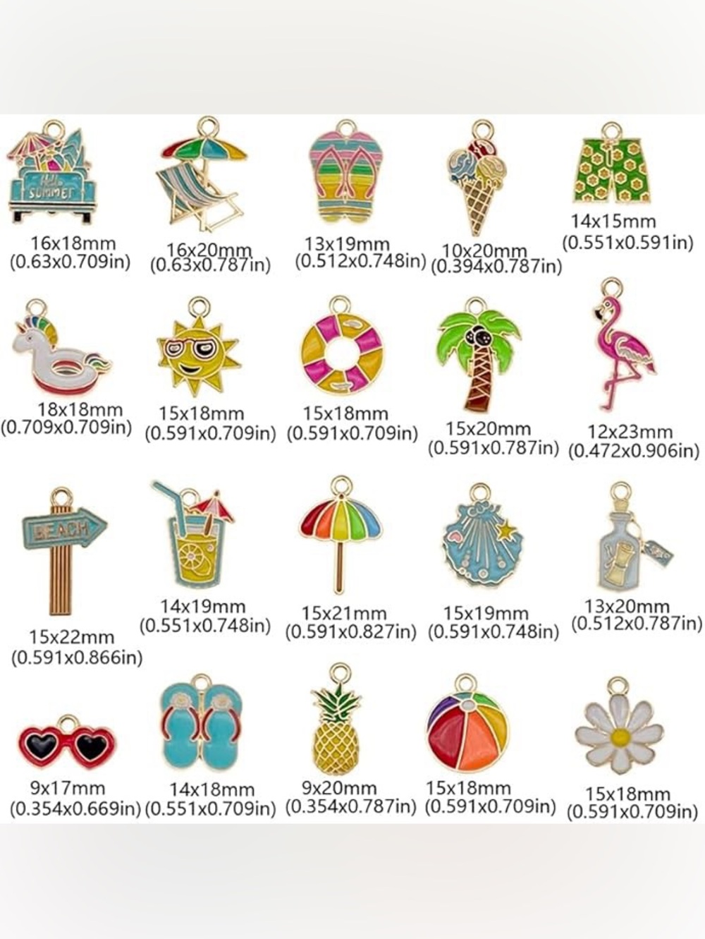 🌞 Summer/Beach‑Themed Charm Earrings